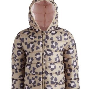 Epic Threads Girls Quilted Leopard-Print Packable Hooded Puffer Jacket sz XL NWT